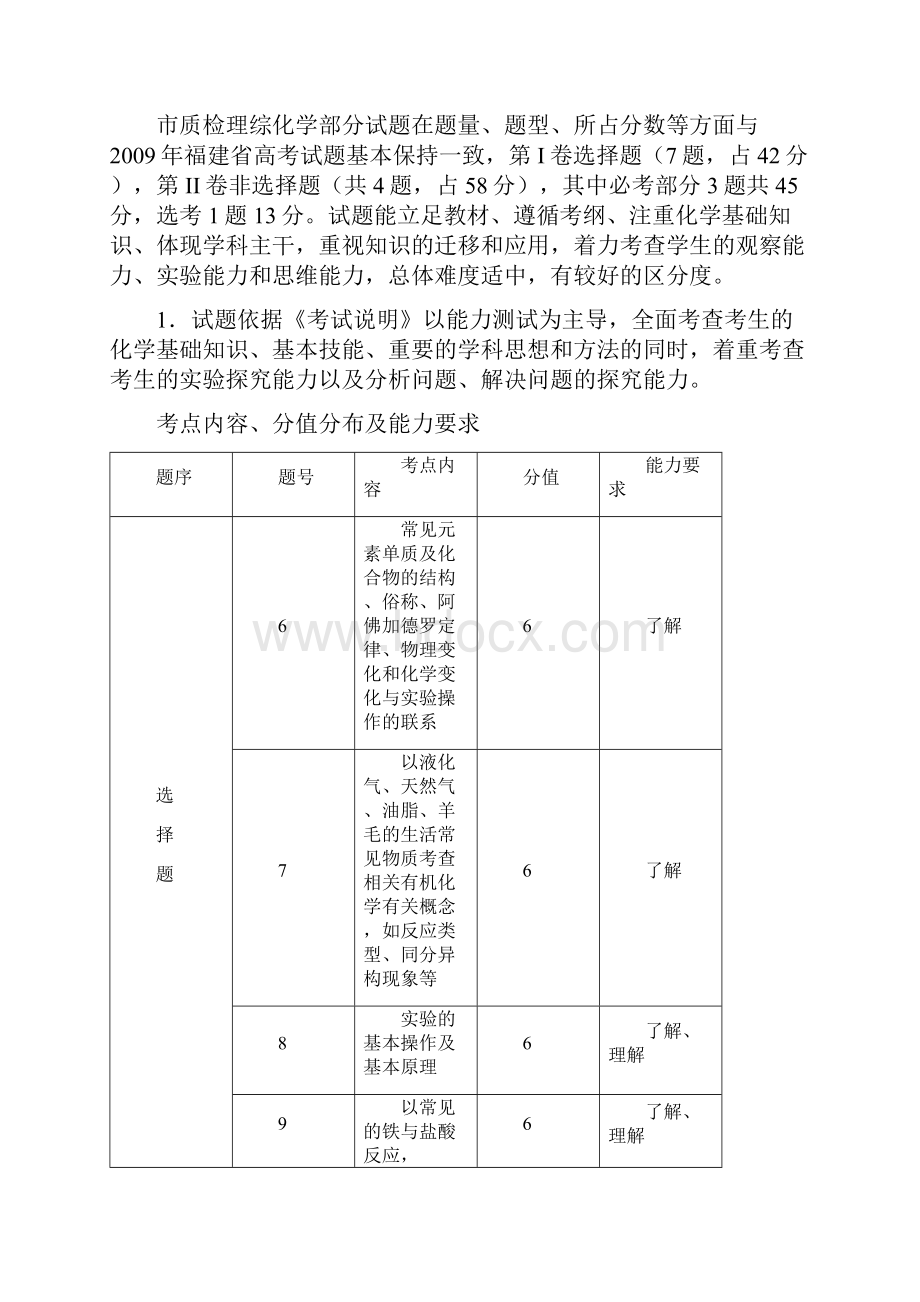 泉州市高中毕业班质量检查理科综合能力测试.docx_第2页