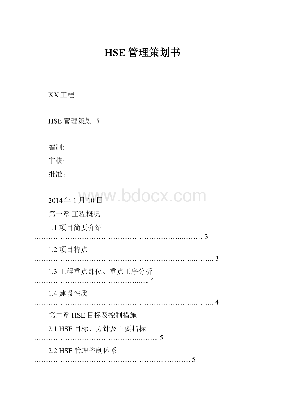 HSE管理策划书.docx_第1页