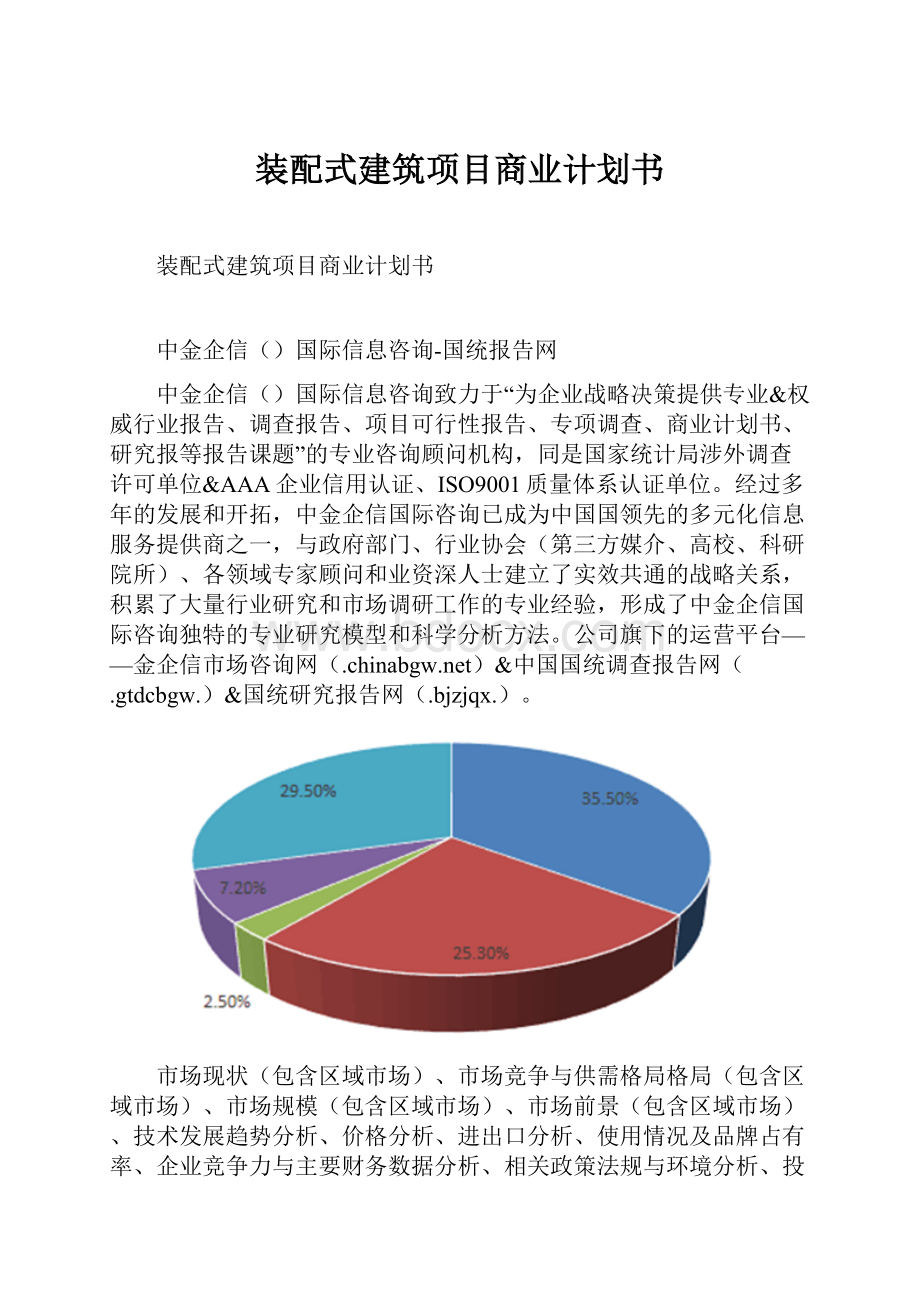 装配式建筑项目商业计划书.docx_第1页