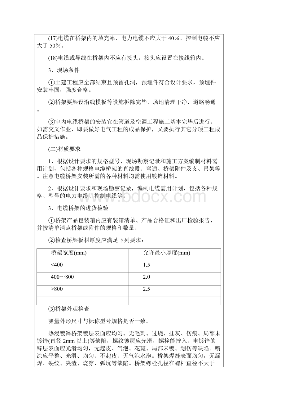 室内电缆桥架安装工程技术交底记录1.docx_第3页