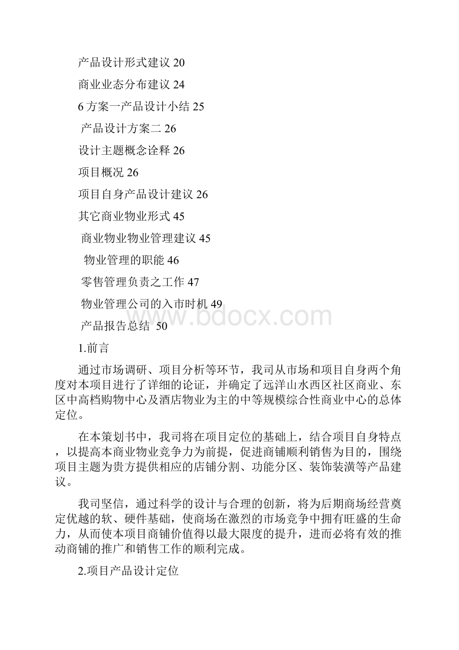 远洋山水专案组远洋山水商业项目产品设计报告.docx_第2页