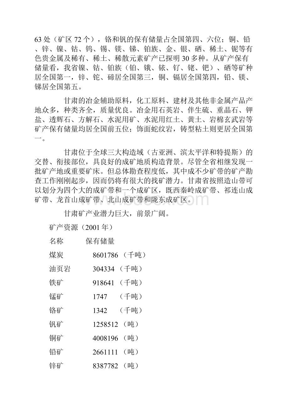 甘肃省矿产资源概况.docx_第2页