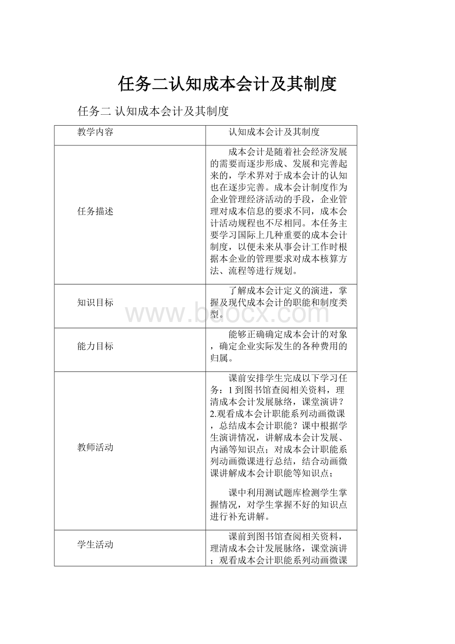 任务二认知成本会计及其制度.docx_第1页