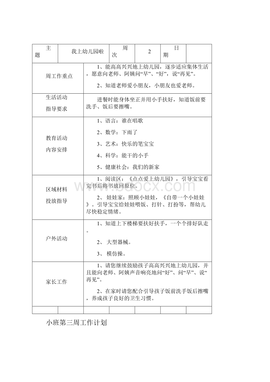 小班周工作计划上.docx_第2页