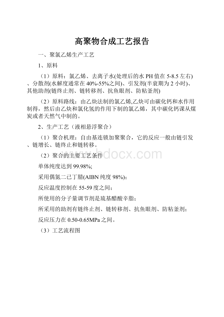 高聚物合成工艺报告.docx