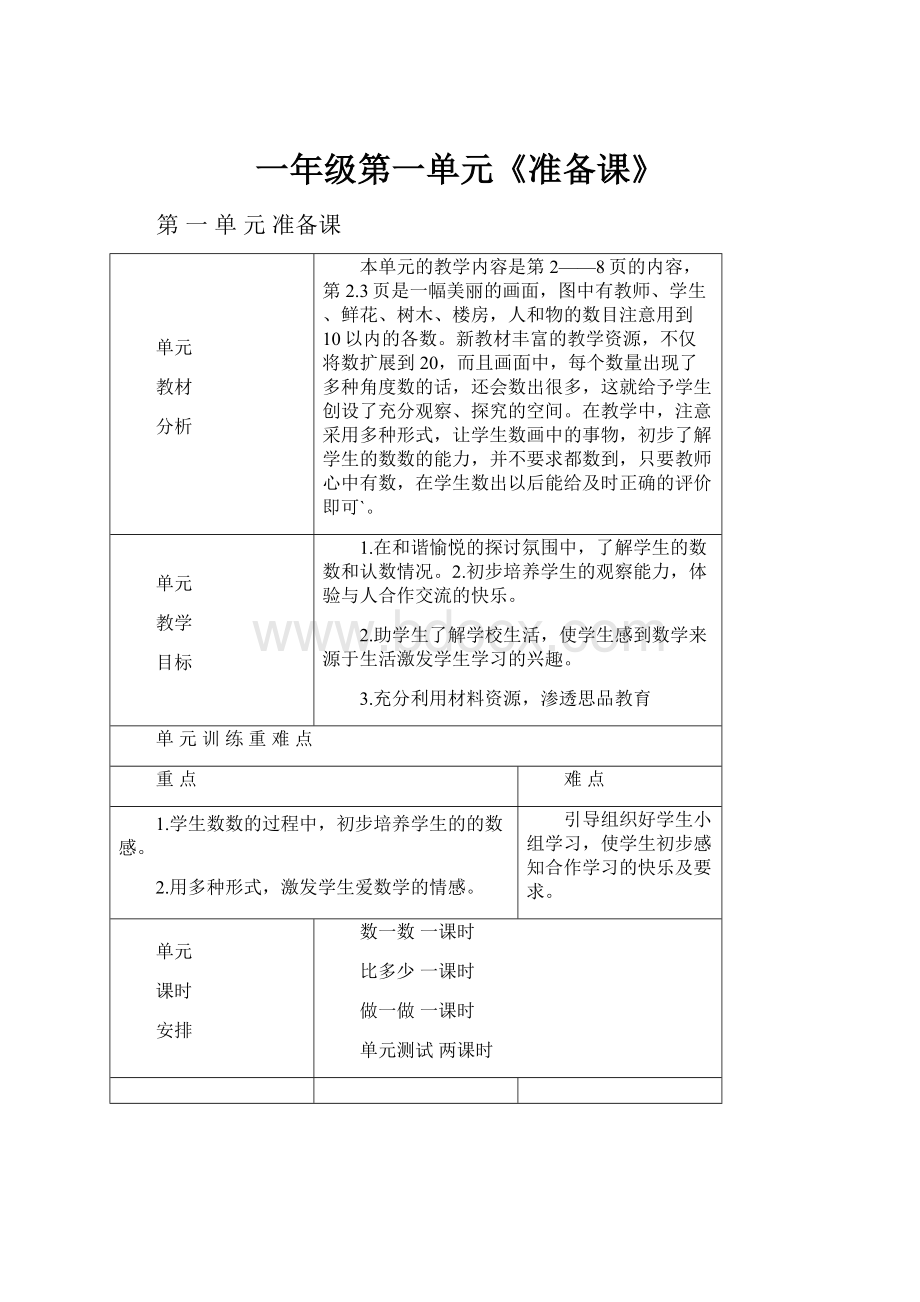 一年级第一单元《准备课》.docx_第1页