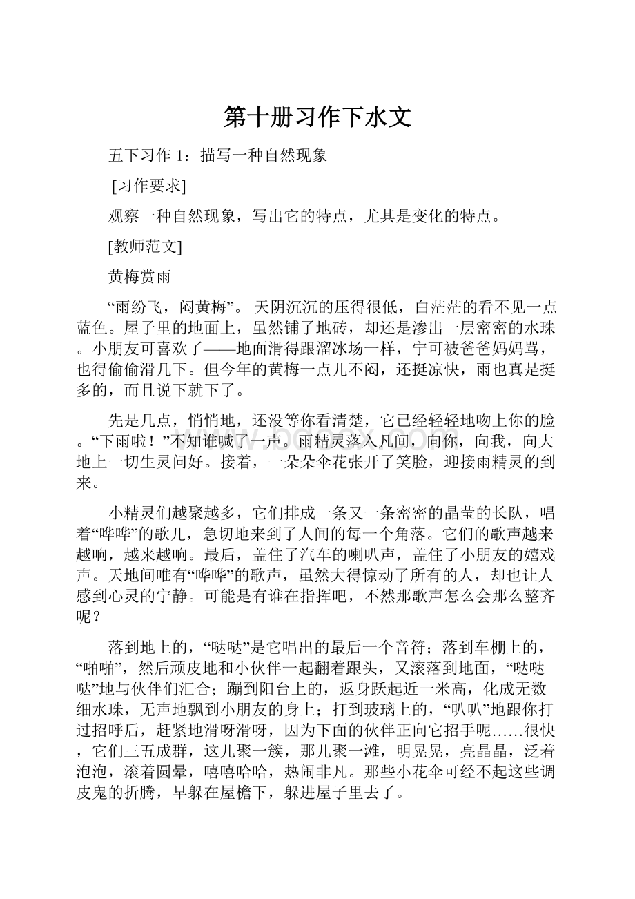 第十册习作下水文.docx