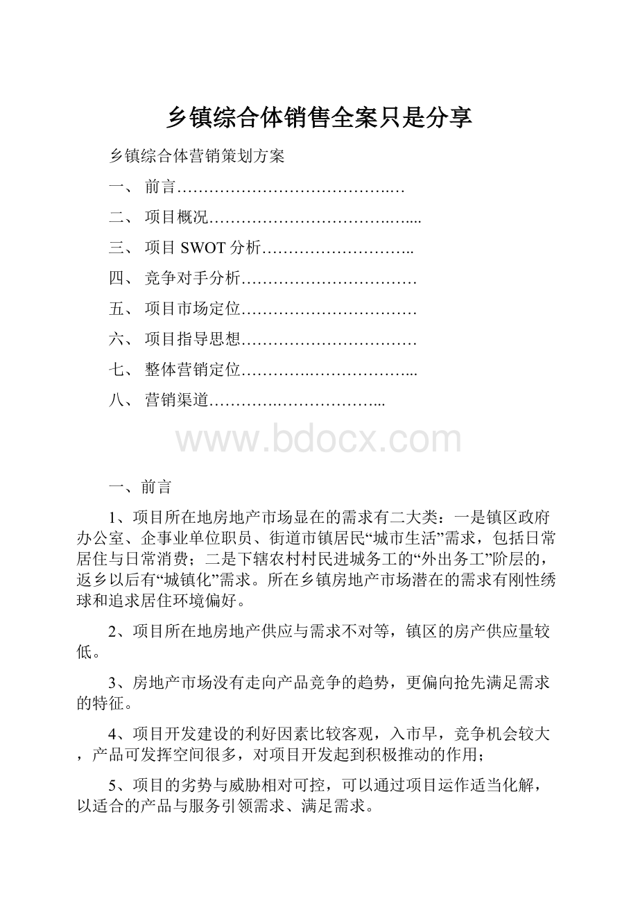 乡镇综合体销售全案只是分享.docx_第1页