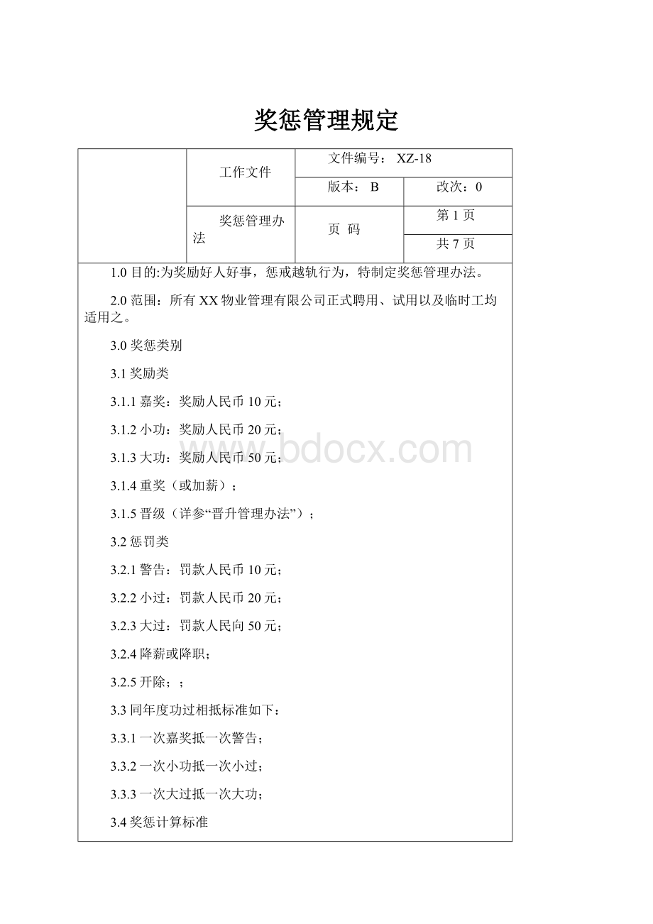 奖惩管理规定.docx_第1页