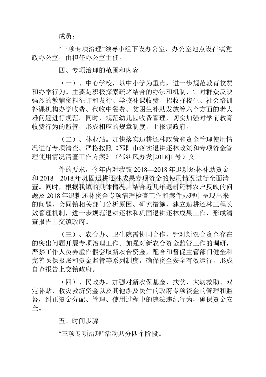 怎么写三项专项治理方案.docx_第2页