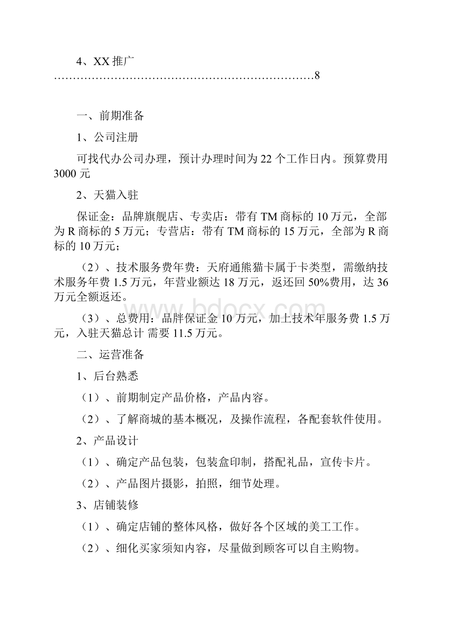 创新成功的天猫商城旗舰店整体运营规划策划书.docx_第3页