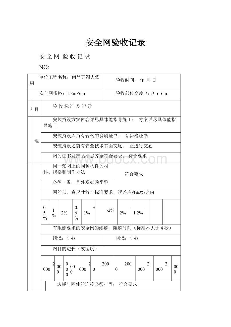 安全网验收记录.docx_第1页