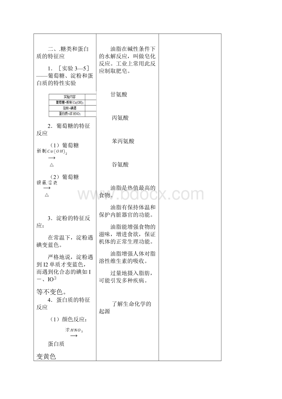 化学必修基本营养物质教案表格版.docx_第3页