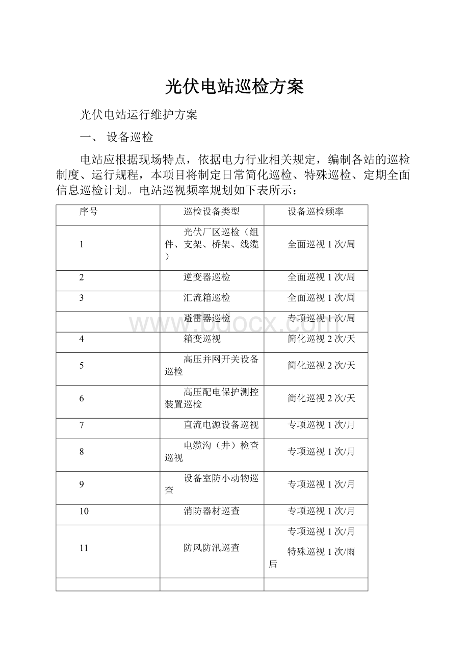 光伏电站巡检方案.docx_第1页