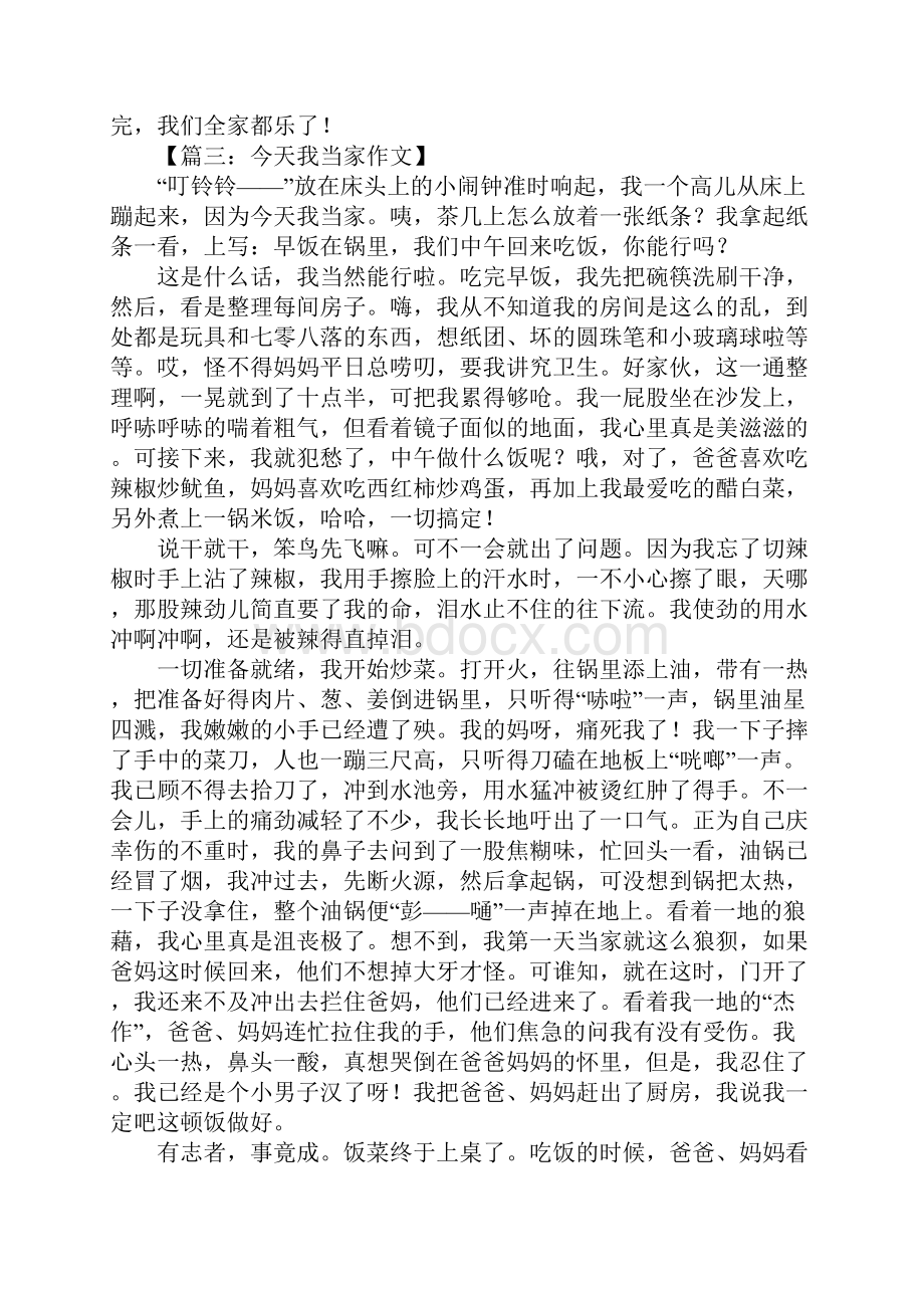 今天我当家作文1000字.docx_第3页