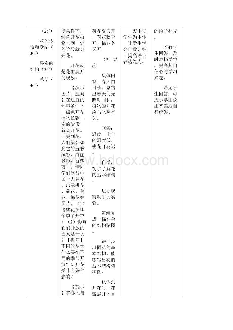 植物的开花和结果 教案.docx_第3页