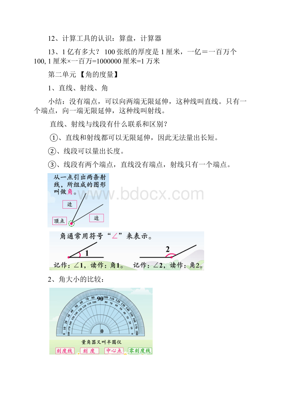 人教版小学四年级数学上册知识点总结复习.docx_第3页