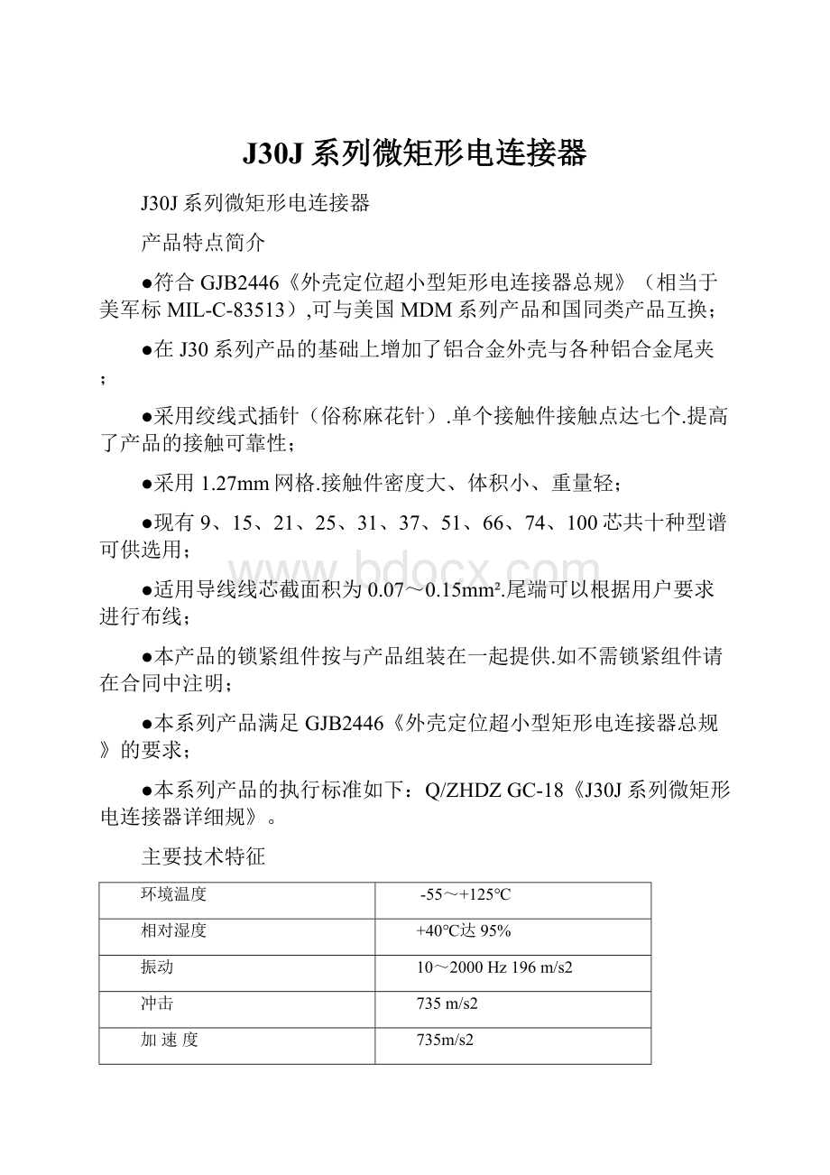 J30J系列微矩形电连接器.docx