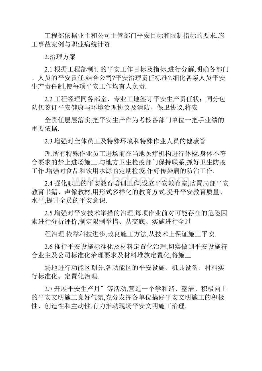 职业健康安全和环境管理目标及管理方案.docx_第2页