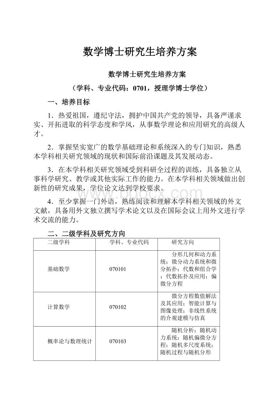 数学博士研究生培养方案.docx_第1页