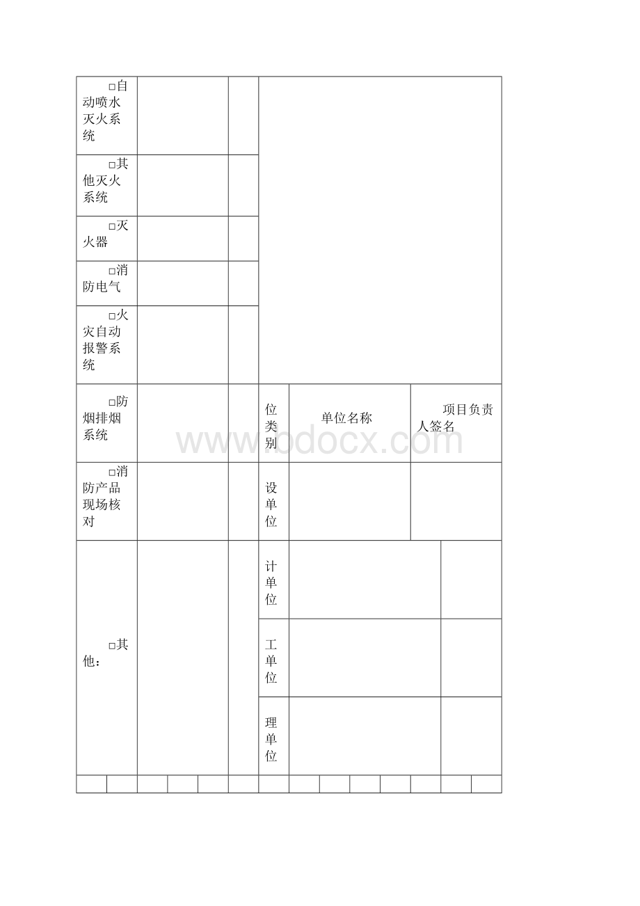 消防验收检查记录表格模板.docx_第2页