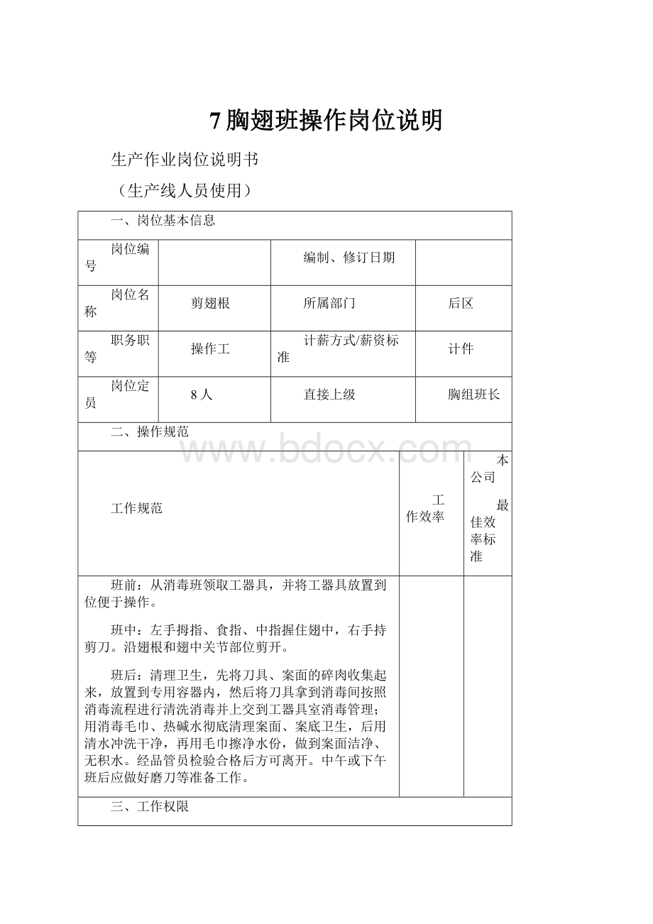 7胸翅班操作岗位说明.docx_第1页