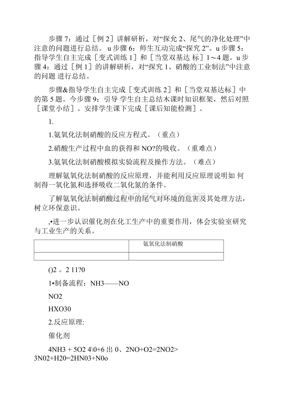 《氨氧化法制硝酸》教案1docx.docx_第2页