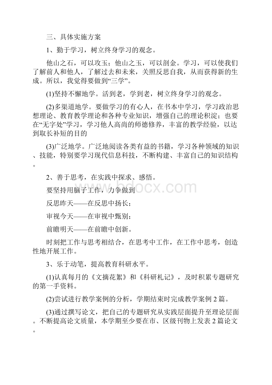 教师个人发展规划案例选集.docx_第2页