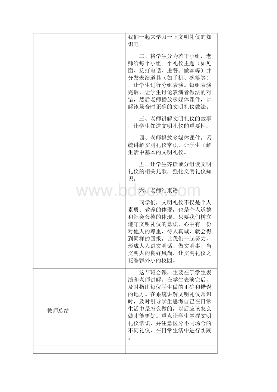 主题班会《文明礼仪》教案及活动材料.docx_第2页