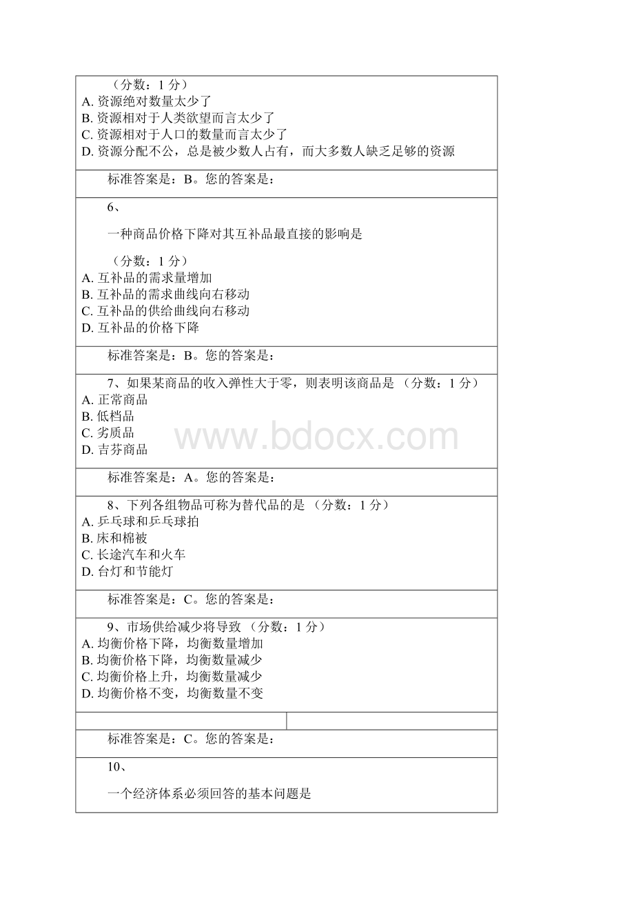 安阳师范学院会计专业西方经济学习题.docx_第2页