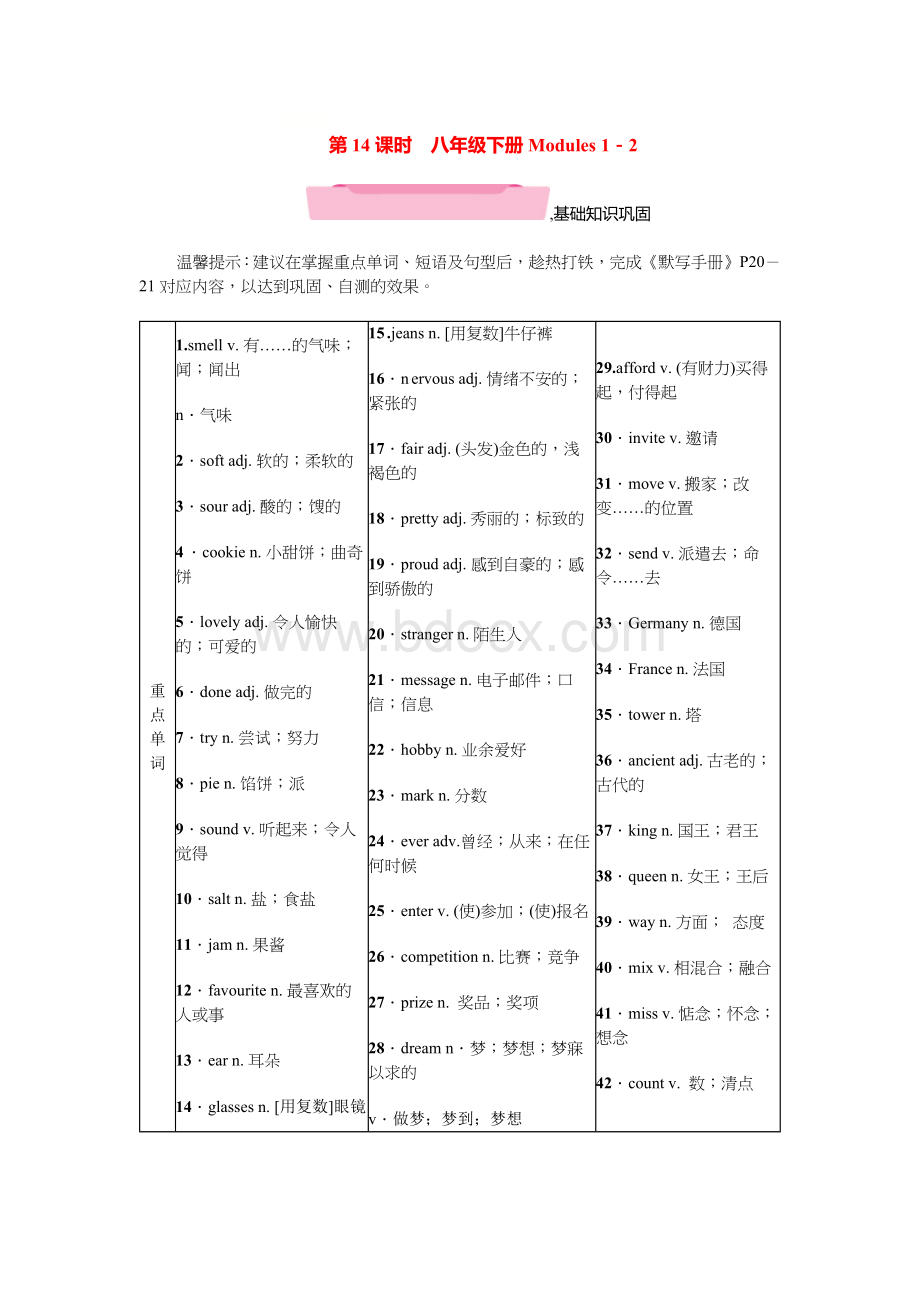 【外研版】2018届中考英语教材知识梳理配套试题全集.docx