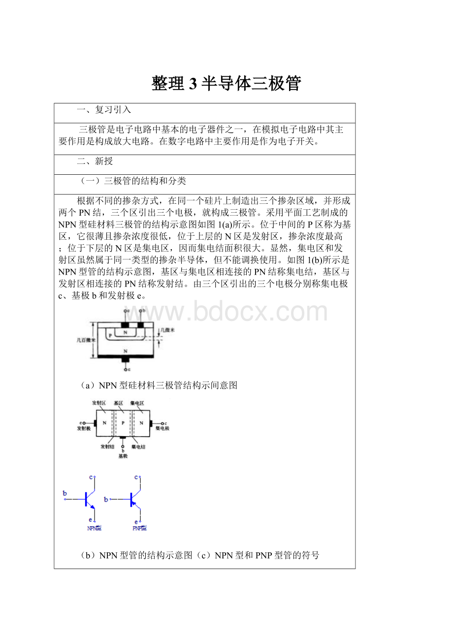 整理3半导体三极管.docx_第1页