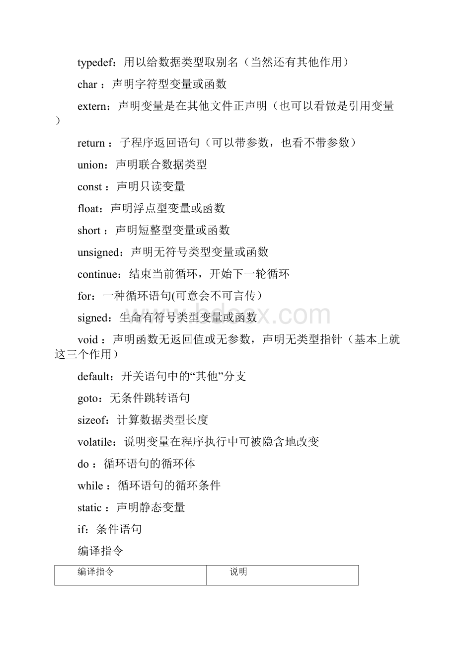 C语言基础符号指令表.docx_第2页