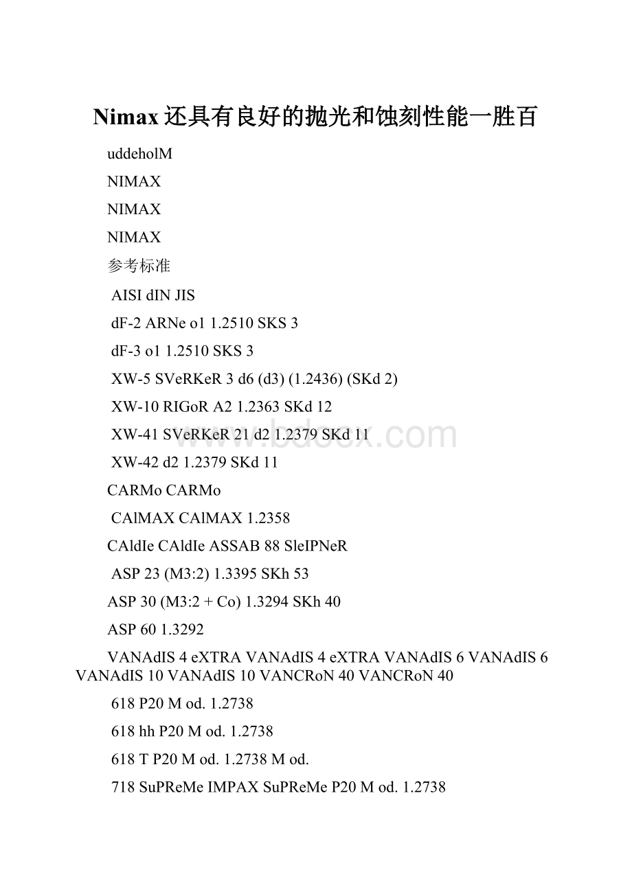 Nimax还具有良好的抛光和蚀刻性能一胜百.docx