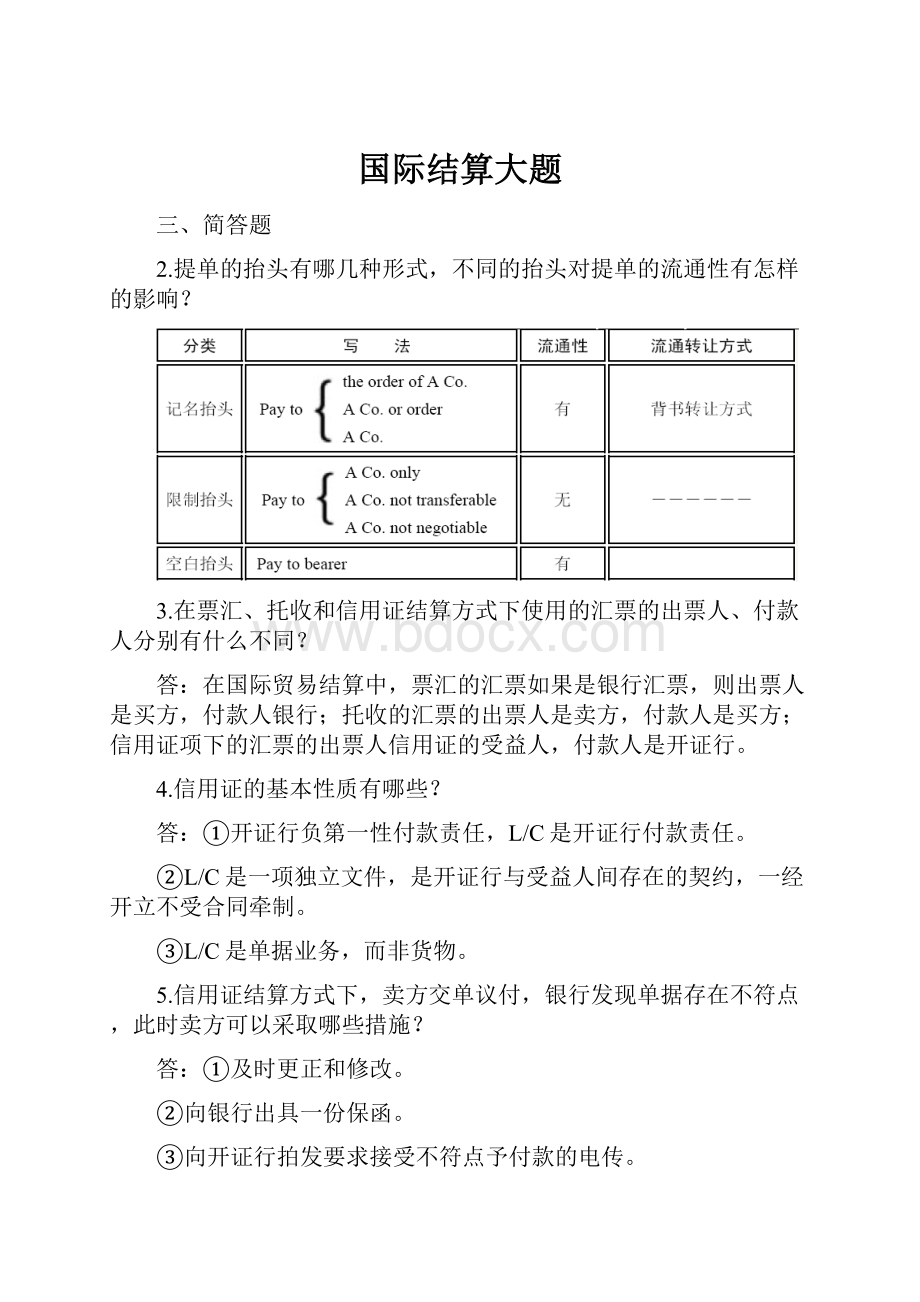 国际结算大题.docx_第1页