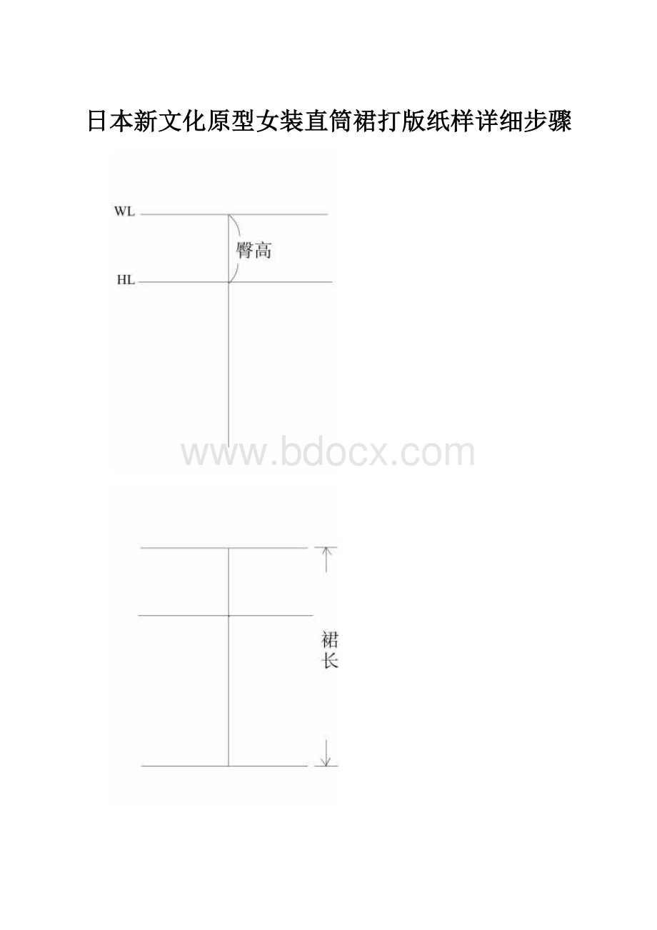 日本新文化原型女装直筒裙打版纸样详细步骤.docx_第1页