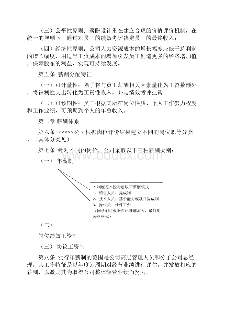 薪酬管理制度范本A.docx_第3页