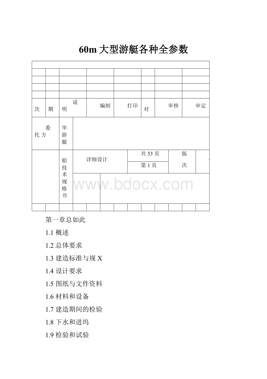 60m大型游艇各种全参数.docx