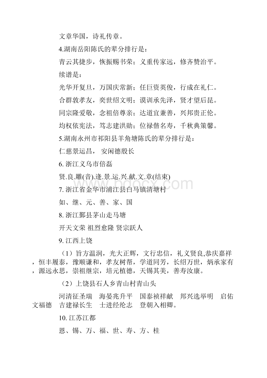 全国陈姓宗谱姓字辈排行更新于0405.docx_第2页