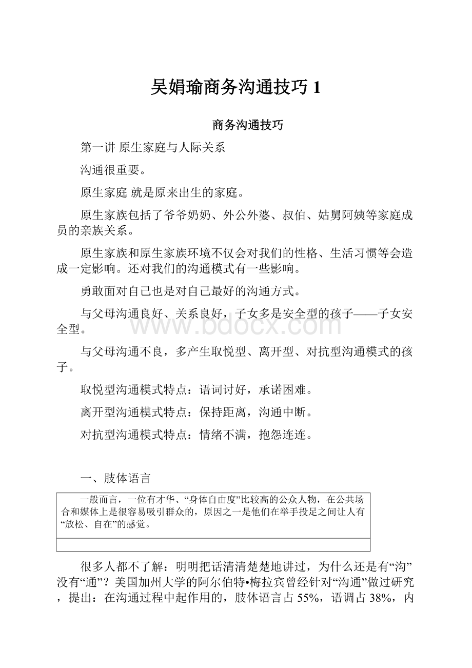 吴娟瑜商务沟通技巧1.docx_第1页