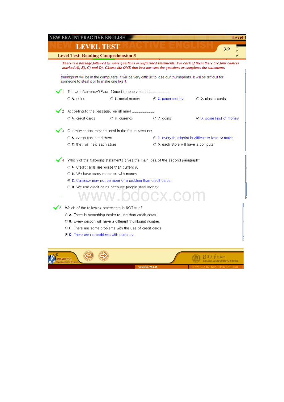 新时代交互英语读写译1 最后的level test.docx_第3页