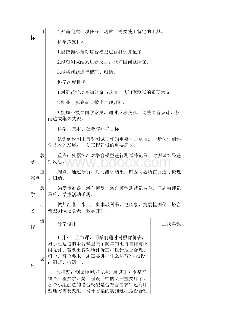 小学科学《测试塔台模型》教案教学设计与同步练习.docx_第2页