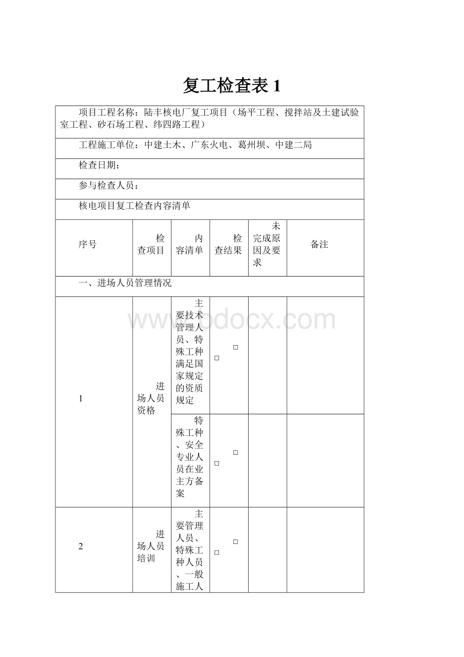 复工检查表1.docx_第1页