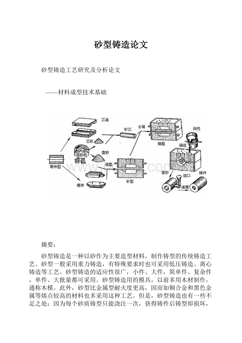 砂型铸造论文.docx