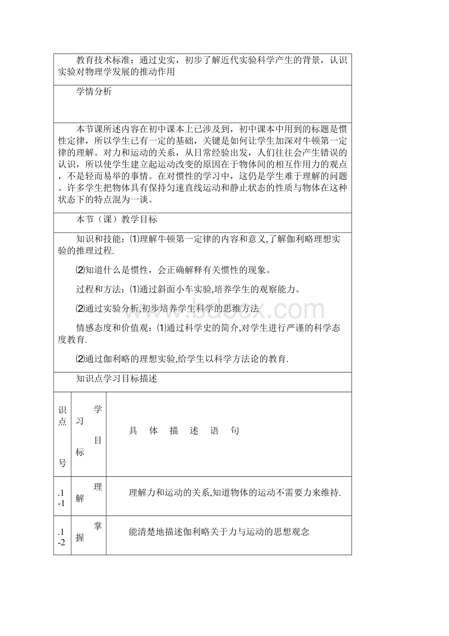 《牛顿第一定律》课堂教学设计.docx_第2页