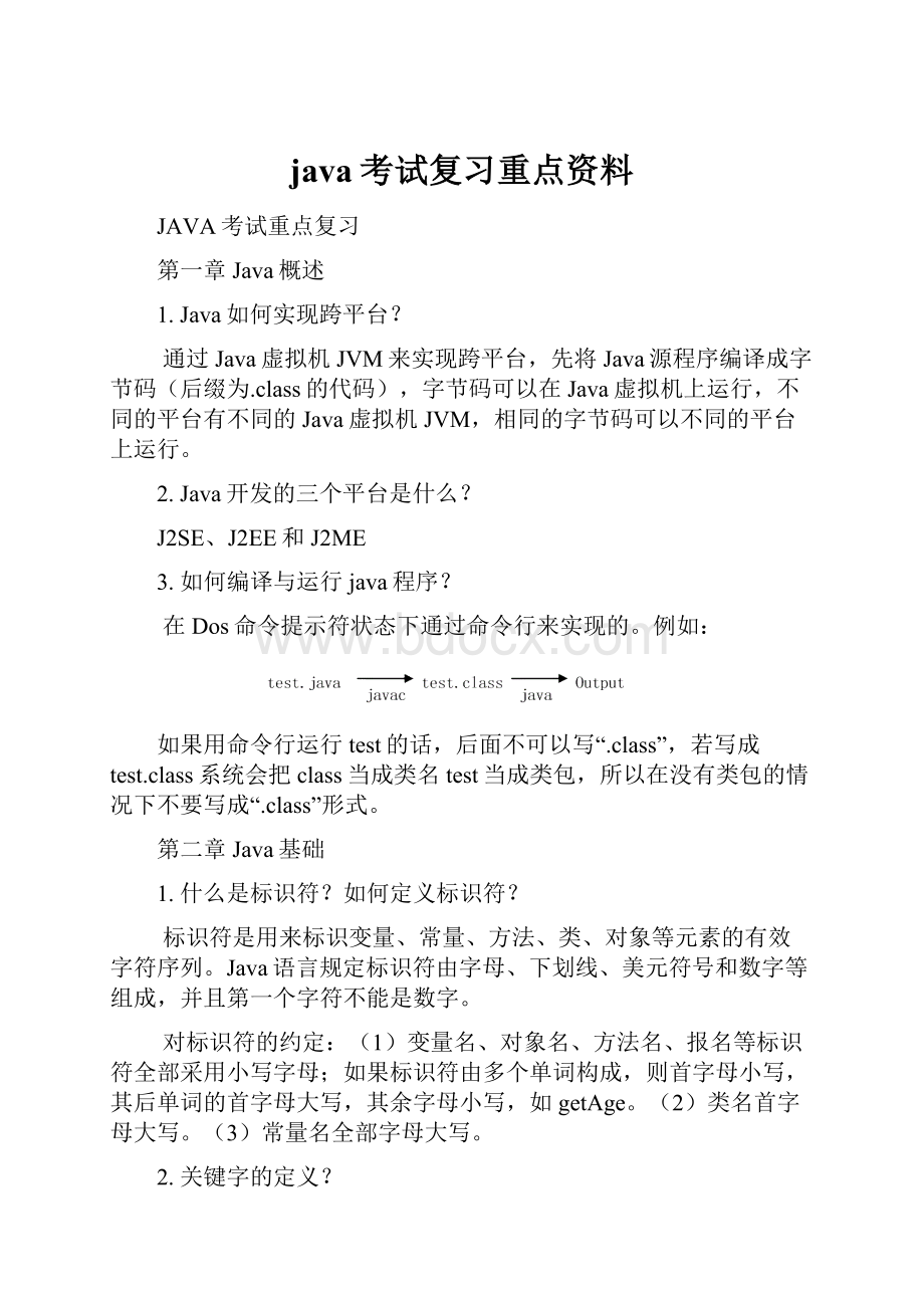 java考试复习重点资料.docx_第1页