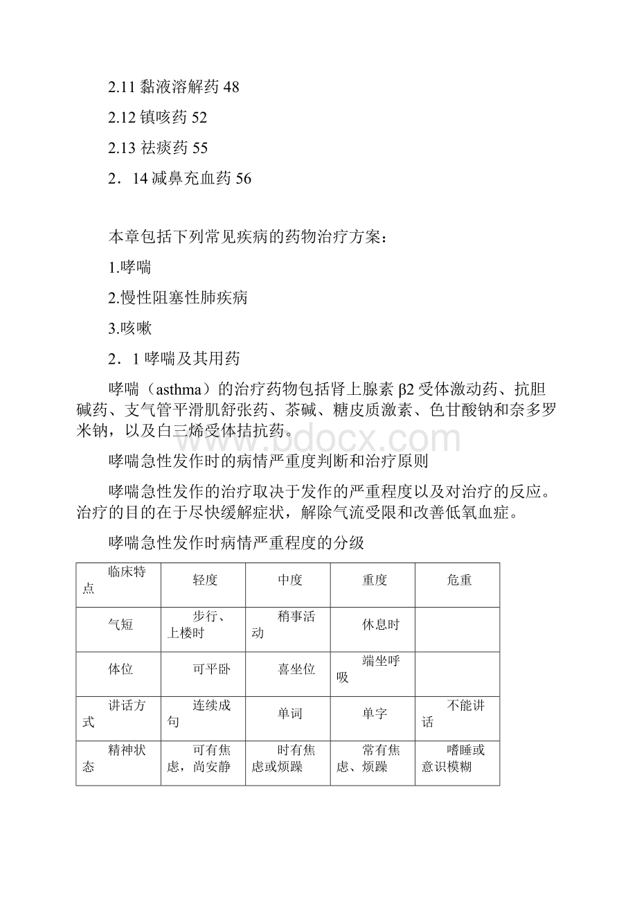 中国国家处方集第2章 呼吸系统疾病用药.docx_第2页