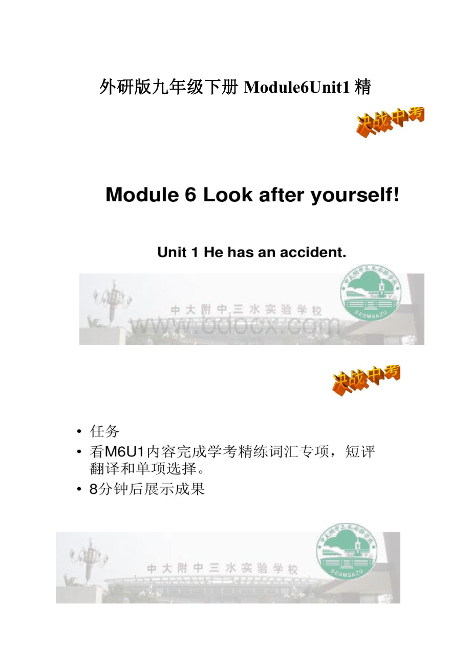 外研版九年级下册Module6Unit1精.docx