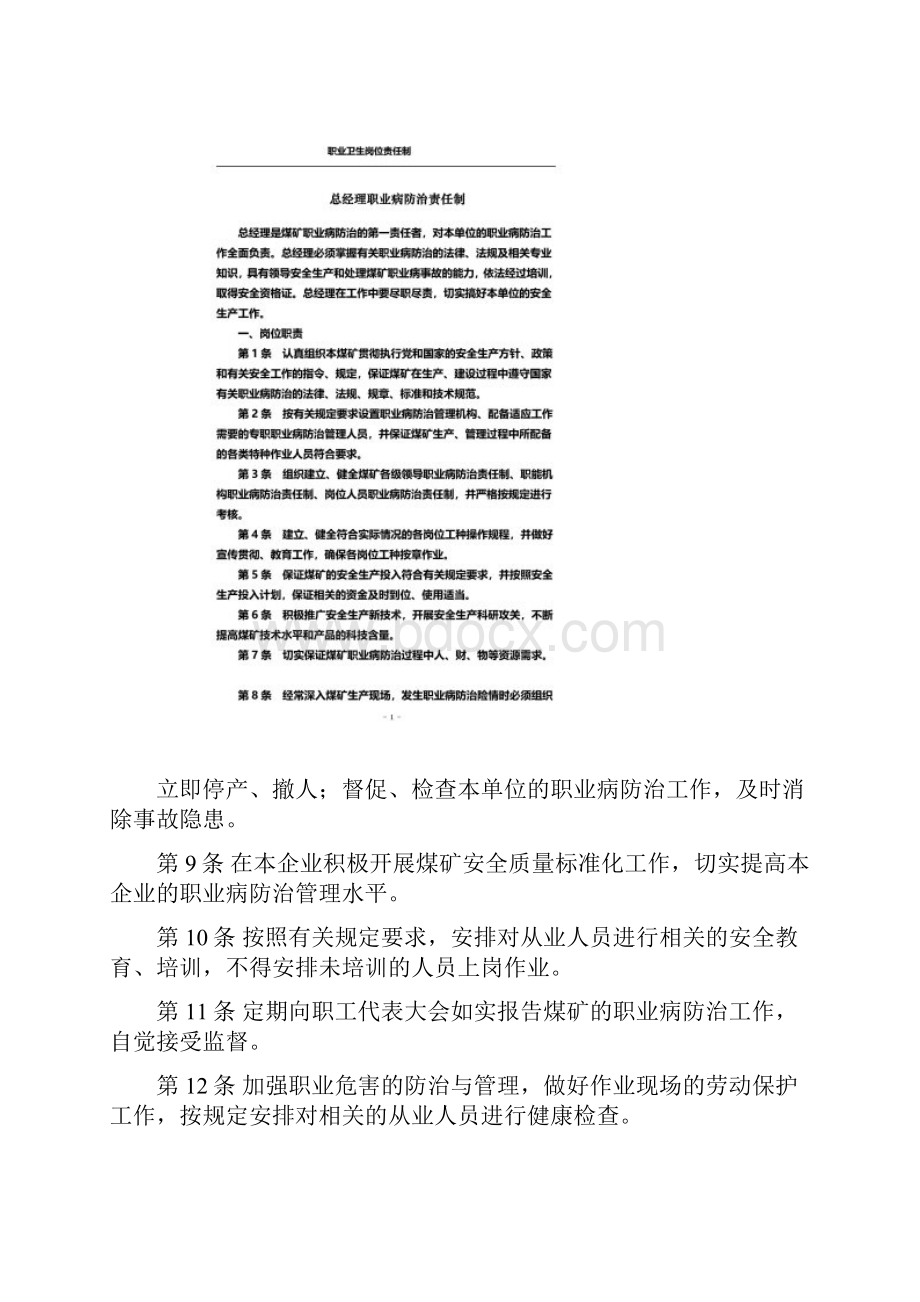 煤矿职业卫生岗位责任制汇编DOC 187页.docx_第2页