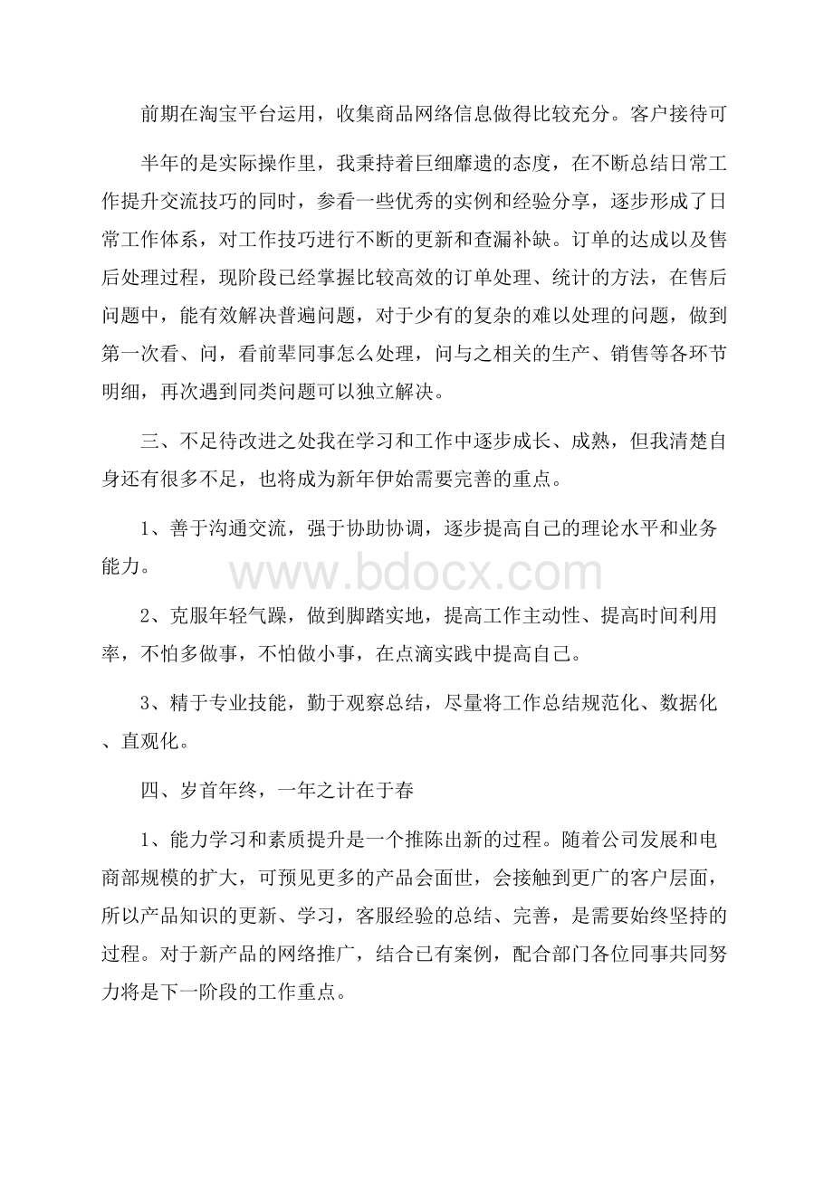 企业客服试用期工作总结.docx_第2页